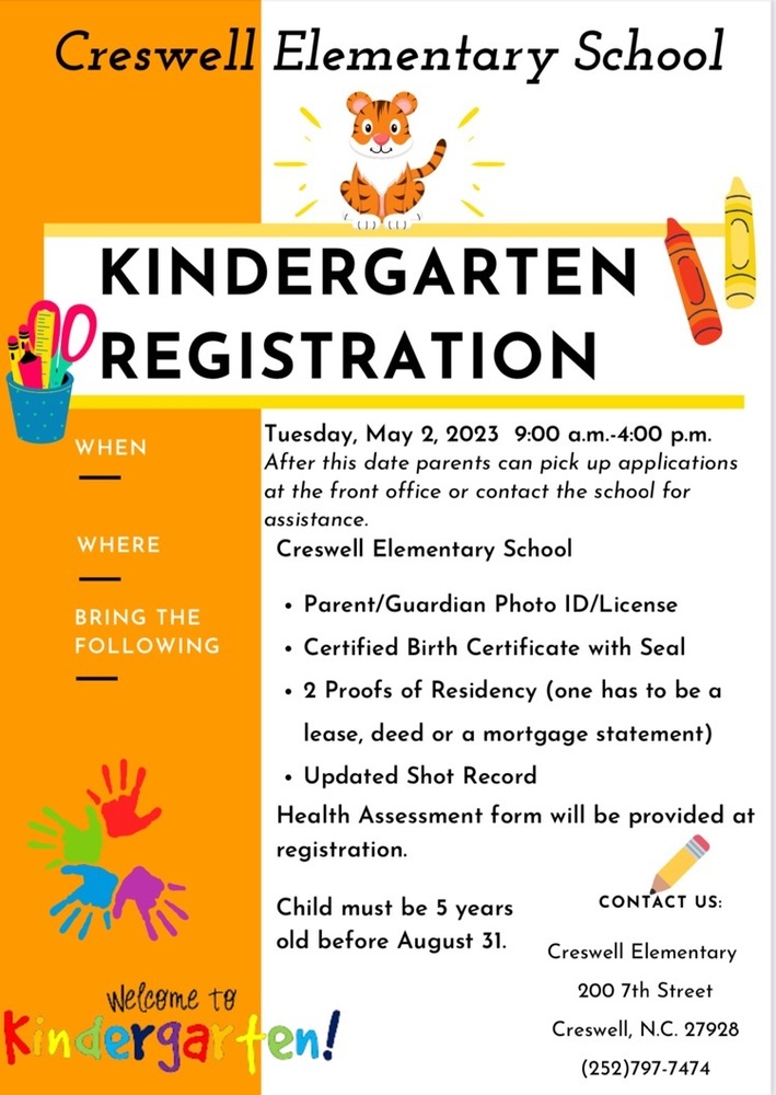 KINDERGARTEN FLYER | Creswell Elementary School