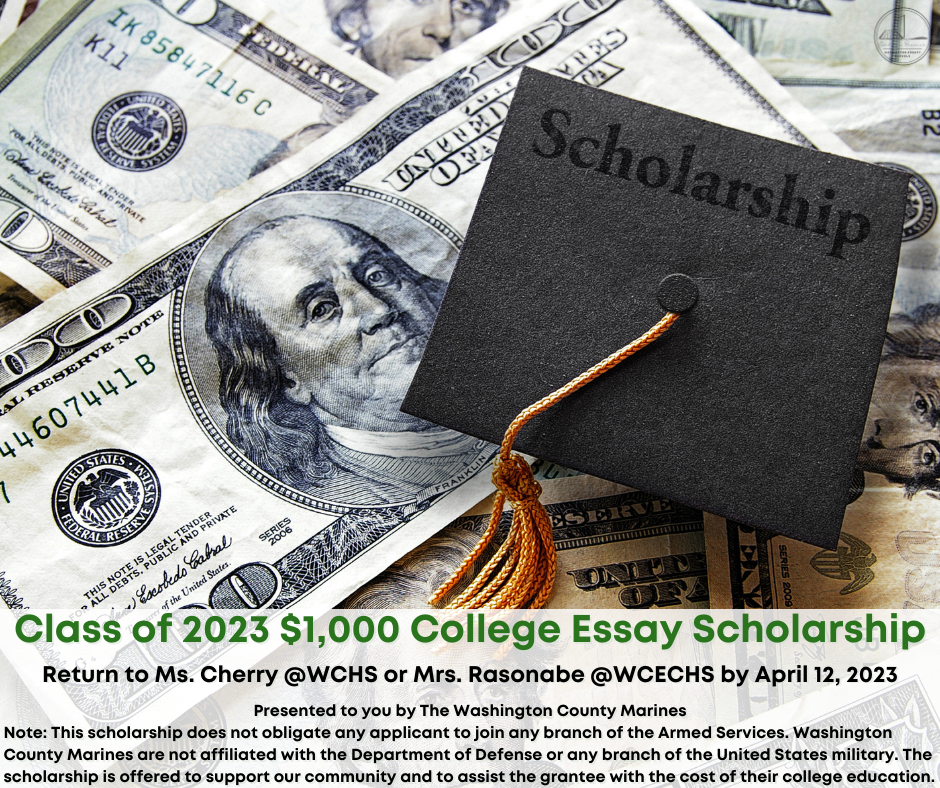 $1000 college essay scholarship image