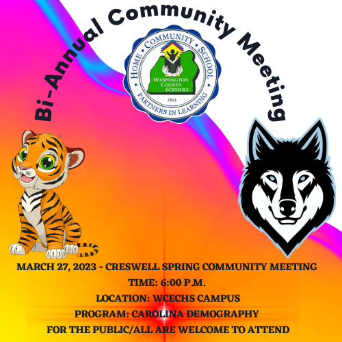Community Meeting Poster at Creswell
